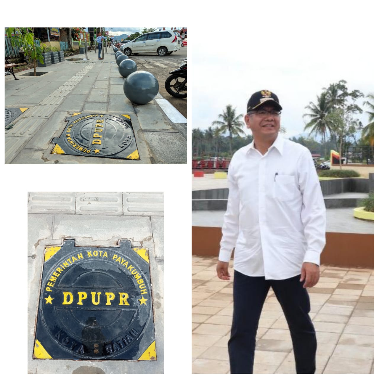 Wali Kota Payakumbuh H. Riza Falepi dan trotoar pedestrian di pusat Kota Payakumbuh